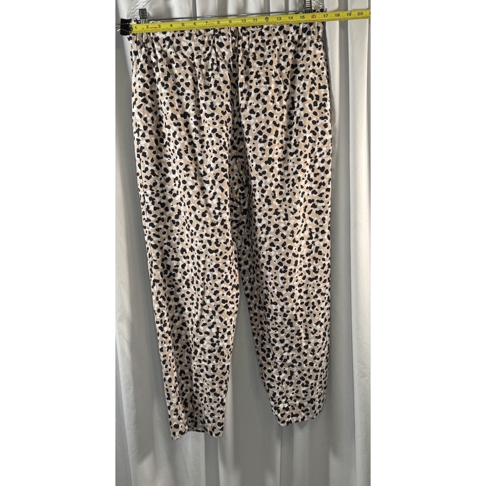 ANN TAYLOR Womens Leopard Print Pants Elastic Waist Resortwear Casual 82-06 - Picture 9 of 11